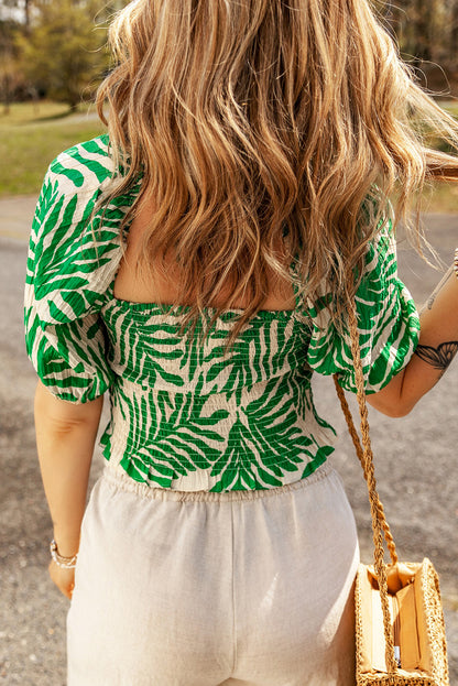 Island Bound Smocked Crop Top