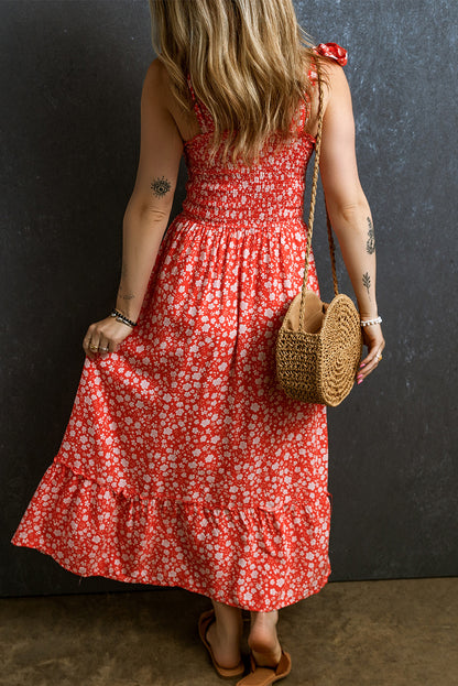 Sweetheart Floral Long Dress