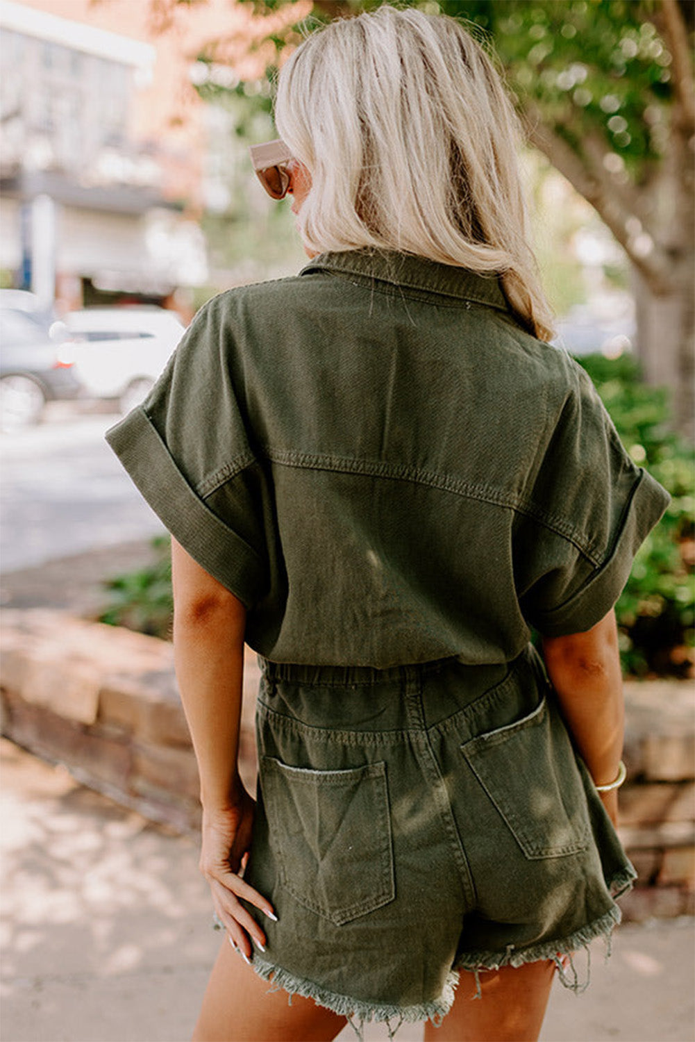 Summer Dream`n Frayed Denim Romper