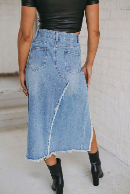 Babe In Denim Midi Skirt