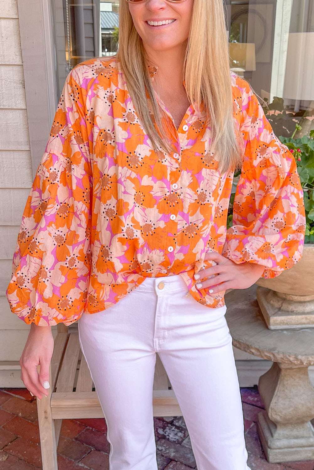 Sweet Summertime Floral Blouse