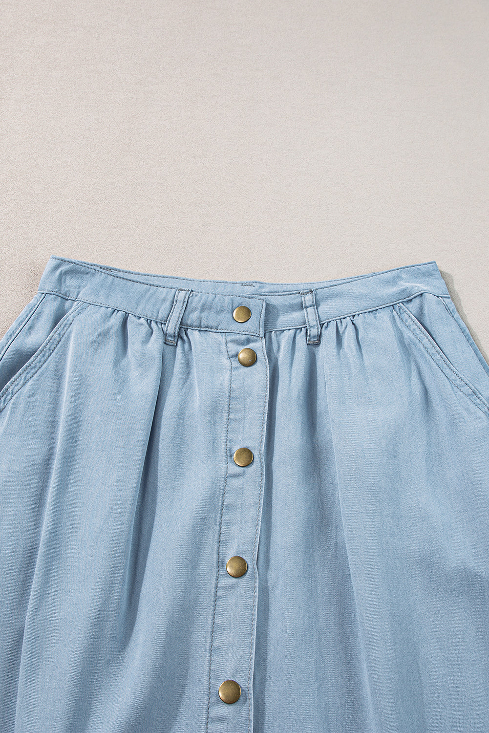 Hometown Girl Long Denim Skirt