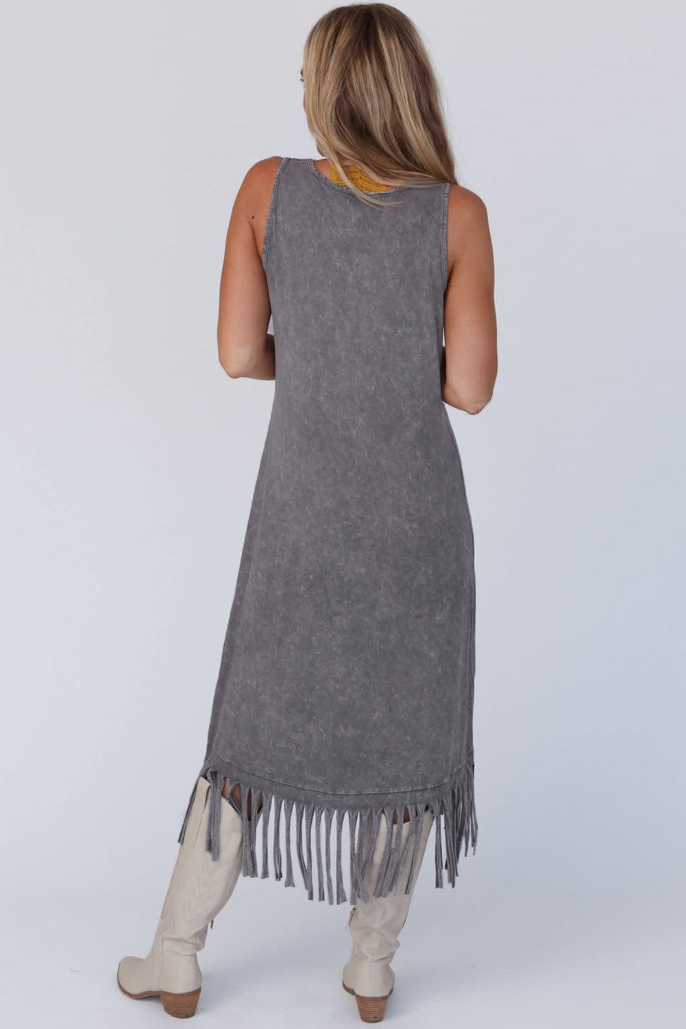 Always Have Fun Fringe High Low Dress