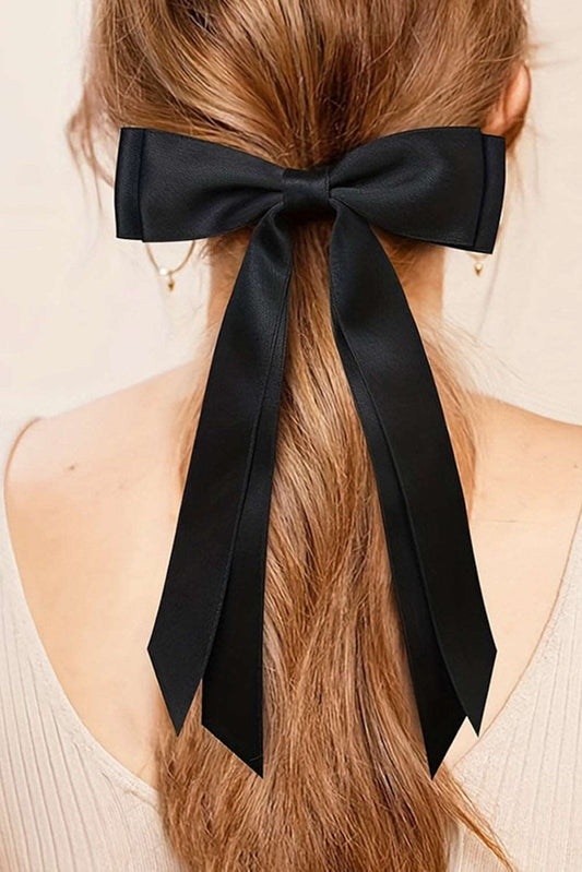 Black Elegant Double Bow Hair Clip